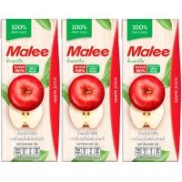 ราคา มาลีน้ำแอปเปิ้ล100เปอร์เซ็นต์ 200 มล. แพค 3 Malee Apple Juice 200ml. Pack 3 (8853333010107)