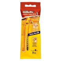 ราคา ยิลเลตต์ด้ามมีดโกนซุปเปอร์ทินทู 2ด้าม Gillette Super Thin II Razor 2pcs. (7702018965199)
