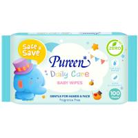 ราคา เพียวรีนเดลี่แคร์เบบี้ไวพส์ 100แผ่น Pureen Daily Care Baby Wipes 100pcs. (8850848017874)