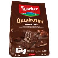 ราคา ล็อคเกอร์ควอดราตินีดับเบิ้ลช็อก 250กรัม Loacker Quadratini Double Choc 250g. (8000380192588)