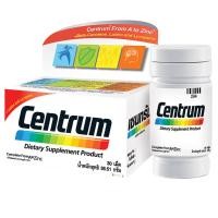 ราคา เซนทรัมผลิตภัณฑ์เสริมอาหาร 30เม็ด Centrum Dietary Supplement 30tablets (8851005100026)