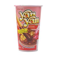 ราคา เมจิยันยันขนมปังดับเบิลครีม 44กรัม Meiji Yan Yan Double Cream Biscuit 44g. (8888077101224)