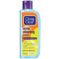 ราคา คลีนแอนด์เคลียร์โทนเนอร์แอคเน่เครียร์ริ่ง 100มล. Clean and Clear Acne Clearing Toner 100ml (8850007660323)