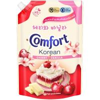 ราคา คอมฟอร์ทโคเรียนดีไลท์ปรับผ้านุ่มสูตรเข้มข้นกลิ่นเชอร์รี่และวานิลลา 1050มล. Comfort Korean Concentrate Fabric Softener Cherry and Vanilla 1050ml. (8851932487320)