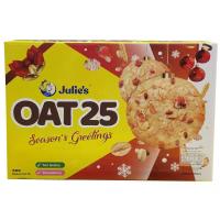 ราคา จูลี่ส์โอ๊ต25ซีซั่นกรีตติ้งส์ขนมปังกรอบผสมธัญพืช 200กรัม Julies Oat 25 Season Greeting 200g. (9556121032570)