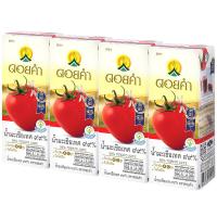 ราคา ดอยคำน้ำมะเขือเทศ99เปอร์เซ็นต์ 200มล. แพค 4 Doikham 99percent Tomato Juice 200ml. Pack 4 (8850773110329)