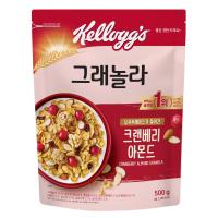 ราคา เคลล็อกส์กราโนล่าแครนเบอร์รี่แอนด์อัลมอนด์ 500กรัม Kelloggs Crunchy Multigrain Granola with Cranberry and Almonds 500g. (8801083455006)