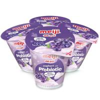 ราคา เมจิโยเกิร์ตรสองุ่นผสมวุ้นมะพร้าว 135กรัม แพค 4 Meiji Yoghurt Grape Flavoured with Nata De Coco 135g. Pack 4 (8850329381647)