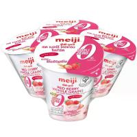 ราคา เมจิโยเกิร์ตไม่มีไขมันรสสตรอเบอร์รีและราสพ์เบอร์รีผสมธัญพืช 135กรัม แพค 4 Meiji Yoghurt Fat Free Strawberry and Raspberry with Whole Grain 135g. Pack 4 (8850329381739)