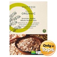 ราคา เวทโทรสอาหารเช้าธัญพืชจัมโบ้โอ๊ต 1กก. Waitrose Organic Jumbo Oats 1kg. (5000169049105)