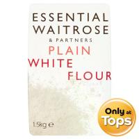 ราคา เวทโทรสเอสเซนเชี่ยลเพลนแป้งสาลีอเนกประสงค์ 1.5กก. Waitrose Essential Plain White Flour 1.5kg. (5000169011300)