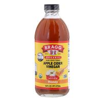 ราคา แบรคน้ำส้มสายชูหมักจากแอปเปิ้ลผสมน้ำผึ้งออร์แกนิค 473มล. Bragg Raw Organic Apple Cider Vinegar Honey 473ml. (74305013164)