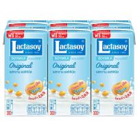 ราคา แลคตาซอยนมถั่วเหลืองยูเอชทีรสหวาน 300 มล. แพค6 Lactasoy Sweetened Milk 300ml.Pack6 (8850267117421)