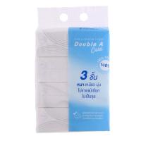 ราคา ดั๊บเบิ้ลเอแคร์เพียวแอนด์พรีเมียมทิชชูกระดาษเช็ดหน้าหนา 3 ชั้น 130แผ่น แพค 4 Double A Care Pure and Premium Facial Tissue 3Ply 130Sheets Pack 4 (8858741752854)