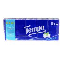 ราคา เทมโพแฮงกี้ทิชชู่กระดาษเช็ดหน้ากลิ่นไอซี่เมนทอลหนา4ชั้น9แผ่น แพค 10 Tempo Hanky Facial Tissue Icy Menthol 4Ply 9Sheets Pack 10 (4897024510396)