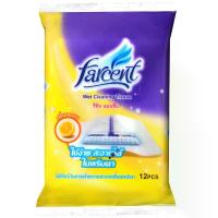 ราคา ฟาร์เซ้นท์รีฟิวไม้ถูพื้นเอนกประสงค์ชนิดชื้นกลิ่นเลมอน 12แผ่น Farcent Dust Wet Tissue Lemon 12Sheet (4710731070604)