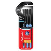 ราคา คอลเกตแปรงสีฟันชาร์โคลสลิมซอฟท์นุ่มพิเศษ แพค 3 Colgate Charcoal Slim Soft Ultra Soft Toothbrush Pack 3 (8850006331873)