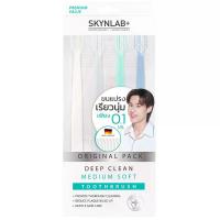ราคา สกินแล็บแปรงสีฟันดีพคลีนมีเดียมซอฟท์ออริจินอล แพค4 ด้าม Skynlab Toothbrush Deep Clean Medium Soft Original Pack 4 (8858842008416)