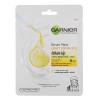ราคา การ์นิเย่มาส์กเซรั่มสกินแนทเชอรัลส์ไลท์คอมพลีทไวท์อัพ 28กรัม Garnier Skin Natural Serum Mask Light Complete White Up 28g. (6923700941531)