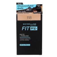 ราคา เมย์เบลลีนพาวเดอร์ฟิตมีแมทพอร์เลสฟาวเดชั่นเบอร์118 9กรัม Maybelline Fit me Matte Poreless Foundation Powder No.118 9g. (6902395806448)