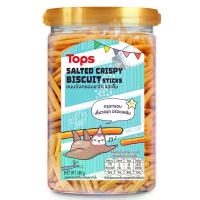 ราคา ท็อปส์ขนมปังกรอบขาไก่รสเค็ม 140กรัม Tops Salted Flavour Crackers Stick 140g. (8853474065264)