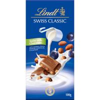 ราคา ลินด์ช็อกโกแลตนมผสมลูกเกดและเฮเซลนัท 100กรัม Lindt Raisin&Hazelnut Milk Chocolate 100g. (7610400010368)