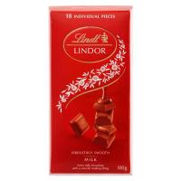 ราคา ลินด์ลินดอร์ช็อกโกแลตนม 100กรัม Lindt Lindor Milk Chocolate 100g. (7610400014649)