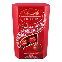 ราคา ของขวัญปีใหม่ ลินด์ลินดอร์คอเนตช็อกโกแลตนม 200กรัม New Year Gift Set Lindt Lindor Cornets Milk Chocolate 200g. (7610400068505)