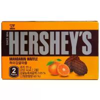 ราคา เฮอร์ชีย์วาฟเฟิลรสช็อกโกแลตผสมส้มแมนดาริน 55กรัม Hersheys Mandarin Waffle 55g. (8801725001196)