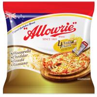 ราคา อลาวรี่มิกซ์เนเจอรัลโฟร์ชีสเชรดเดด 80กรัม Allowrie Mixed Natural Four Cheese Shredded 80g. (8850332007169)