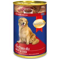 ราคา สมาร์ทฮาร์ทอาหารสุนัขกระป๋องรสเนื้อวัวและตับ 400กรัม Smartheart Can Dog Food Beef and Liver 400g. (8850477814400)