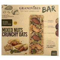 ราคา กราโนไวบ์สข้าวโอ๊ตอบกรอบชนิดแท่งผสมถั่วรวม 168กรัม Granovibes Mixed Nuts Oats Bar 168g. (8853282001973)