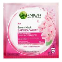 ราคา การ์นิเย่มาส์กหน้าเซรั่มซากุระไวท์ 28กรัม Garnier Skin Naturals Serum Mask Sakura White 28g. (6970175253652)