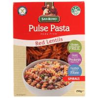 ราคา ซานรีโมเส้นพาสต้ารูปเกลียวทำจากแป้งถั่วเลนทิลสีแดง 250กรัม San Remo Pulse Red Lentils Spirals 250g. (9310155009300)