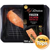 ราคา มายช้อยส์เนื้อปลาแซลมอนแล่แช่แข็งขนาด 150กรัม My Choice Frozen Salmon Protion Cut Size 150g. (8853474057139)