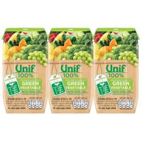 ราคา ยูนิฟน้ำผักใบเขียวผสมน้ำผลไม้รวม100เปอร์เซ็นต์ 200มล. แพค 3 Unif Green Veggie Juice 100percent 200ml. Pack 3 (8850388546087)