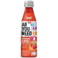 ราคา ยูนิฟออลยูนีดน้ำผักผลไม้ผสมน้ำมะเขือเทศรวม95เปอร์เซ็นต์ 300มล. Unif All You Need Mixed Vegetable and Fruit Juice with Tomato 300ml. (8850388540962)