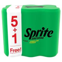 ราคา สไปรท์เครื่องดื่มอัดลมกลิ่นเลมอนไลม์สูตรไม่มีน้ำตาล 325มล. แพค6 Sprite Soft Drink Zero Sugar Lemon Lime Flavour 325ml. Pack 6 (8851959632390)