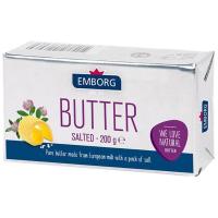 ราคา เอ็มบอร์คเนยสดรสเค็ม 200กรัม Emborg Salted Butter 200g. (5701215945661)