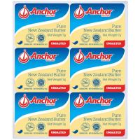 ราคา แองเคอร์เนยสดรสจืด 7กรัม แพค 6 Anchor Unsalted Butter 7g. Pack 6 (9415007034018)