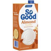 ราคา โซกูดเครื่องดื่มผสมอัลมอนด์กลิ่นวานิลลา 1ลิตร So Good Almond Milk Vanilla 1ltr. (9300652804607)