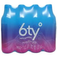 ราคา ซิกตี้ดีกรีน้ำแร่ธรรมชาติ100เปอร์เซ็นต์ 520มล. แพค 12 Sixty Degrees Mineral Water 100percent 520ml. Pack 12 (8857200584159)