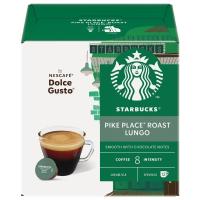 ราคา สตาร์บัคส์ดอลเช่กุสโต้กาแฟคั่วบดไพค์เพลส 12แคปซูล 78กรัม Starbucks Dolce Gusto Roast Ground Coffee Pike Place 12Capsules 78g. (5000243800394)