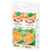 ราคา ทิปโก้สควีซน้ำส้มโชกุนพาสเจอร์ไรส์ 1ลิตร แพค 2 Tipco Squeeze Pasteurized Shogun Orange Juice 1ltr. Pack 2 (8851013791247)