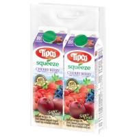 ราคา ทิปโก้สควีซน้ำเชอร์รี่เบอร์รี่ผสมน้ำองุ่น100เปอร์เซ็นต์พาสเจอร์ไรส์ 1ลิตร แพค 2 Tipco Squeeze Pasteurized Cherry Berry Juice with Grape 1ltr. Pack 2 (8851013773243)