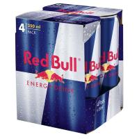 ราคา เรดบูลเครื่องดื่มชูกำลัง 250มล. แพค 4 Red Bull Energy Drink 250ml. Pack 4 (9002490100490)