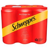 ราคา ชเวปส์ดรายจิงเจอร์เอล 330ซีซี แพค 6 Schweppes Sparkling Dry Ginger Ale 330cc Pack 6 (8851959632666)