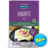 ราคา เอ็มบอร์กฮาวาตีสไลซ์ 150กรัม Emborg Havarti Slices 150g. (5704025008960)