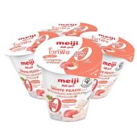 ราคา เมจิโยเกิร์ตไม่มีไขมันรสพีชกลิ่นไวท์พีชผสมบุกและบาร์เลย์ 135กรัม แพค 4 Meiji Yoghurt FatFree Peach&White Peach Flavoured with Konjac Barley 135g.Pack 4 (8850329381777)