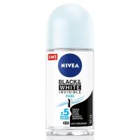 ราคา นีเวียโรลออนหญิงสูตรแบล็คแอนด์ไวท์ 50มล. Nivea Women Rollon Black 50ml. (4005900036377)